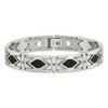 Black Bow Jewelry Mens 12mm Stainless Steel, Black Leather & CZ Aztec Bracelet, 8.5 Inch - 3 of 4