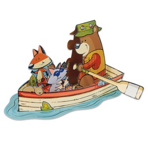 Beistle 3-D Woodland Friends Centerpiece, 8" x 15", (2/Pkg) Multicolored - 1 of 4