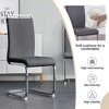 NicBex 5 PCS/7 PCS MDF Dining Table Set,4/6 PU Chairs with C-Tube Metal Legs for Dining Meeting Room - 4 of 4