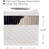 Creative Scents Quilted Mirror White Square Tissue Box - 4 of 4