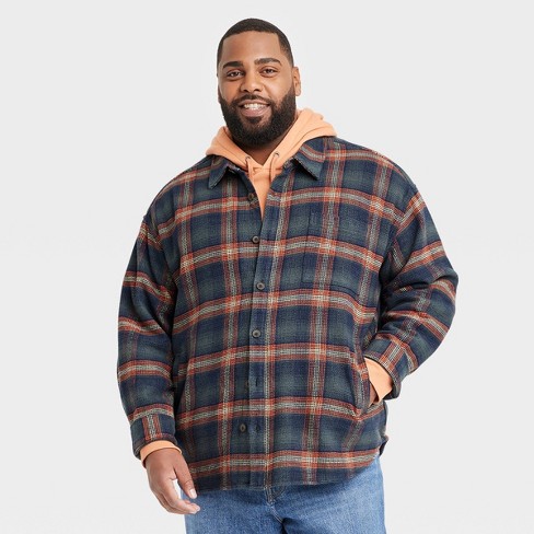 Men's Big & Tall Heavyweight Long Sleeve Flannel Button-down Shirt