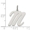 Black Bow Jewelry Sterling Silver Madison Collection LG Classic Script Initial M Pendant - 4 of 4