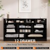 GustoWave Solid Wood Dresser with 12 Rattan Drawers, Farmhouse 61" Chest of Drawers for Bedroom, Heavyweight Anti-tipping - 2 of 4