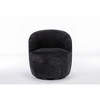 Chenille Fabric Swivel Accent Armchair Barrel Chair with Black Powder Coating Metal Ring - 2 of 4