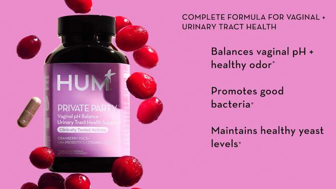 HUM Nutrition Private Party Probiotics Vegan Capsules for Vaginal &#38; Urinary Tract Health - 30ct, 2 of 10, play video