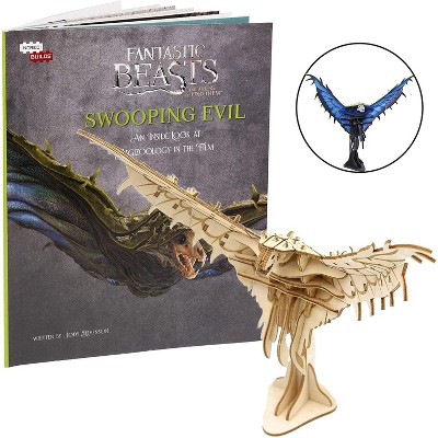 Incredibuilds Fantastic Beasts and Where to Find Them Swooping Evil Book & Wood Model Figure Kit