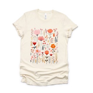 Simply Sage Market Women's Pink Floral Short Sleeve Graphic Tee - 1 of 4