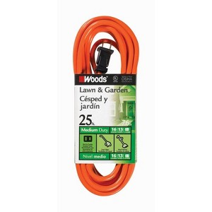 Woods Outdoor 25 ft. L Orange Extension Cord 16/2 - 1 of 1
