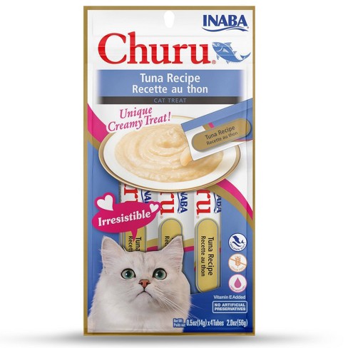 Inaba Churu Grain Free Food Topper Tuna Recipe Cat Treat 2oz Target