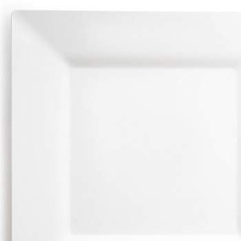 Smarty Had A Party 8" White Square Plastic Appetizer/ Salad Plates (120 Plates)
