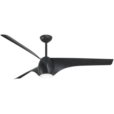 65" Minka Aire Airewave Black Maple Indoor LED Ceiling Fan with Remote