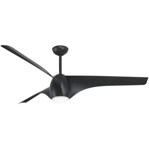 65" Minka Aire Airewave Black Maple Indoor LED Ceiling Fan with Remote - 1 of 4