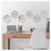 Wall Pops!  Dry Erase Board Circle Decals 13" 6ct - Silver - image 2 of 3