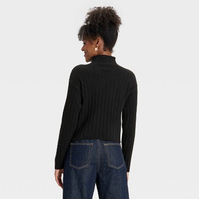 Women's Ribbed Mock Turtleneck Pullover Sweater - Universal Thread' - image 2