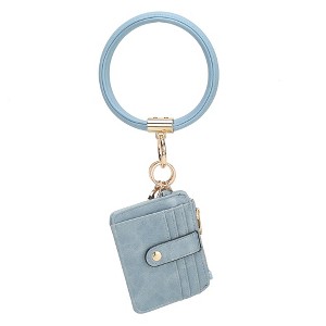 MKF Collection Jordyn Vegan Leather Bracelet Keychain with a Credit Card Holder by Mia K - 1 of 4