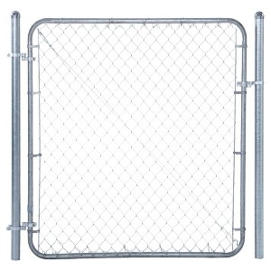 Adjust-A-Gate Fit-Right Chain Link Fence Walk-Through Gate Kit, Metal Fencing Gate with Round Corner Frame - 1 of 4