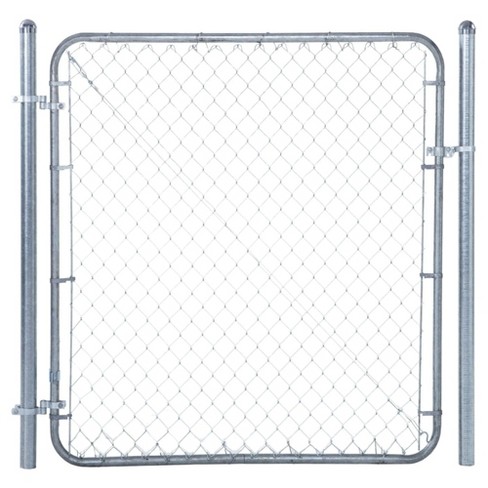 Adjust-A-Gate Fit-Right Chain Link Fence Walk-Through Gate Kit, Metal Fencing Gate with Round Corner Frame - image 1 of 4