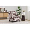 29.25" Velvet Modern Side Chair Accent Chair with Tufted Backrest, Solid Wood Legs and Nailhead Trim - 3 of 4