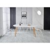 NicBex Modern Extensible Design Oval Dining Table with Sturdy Metal Legs,Round Kitchen Dinner Table for Dining Room,Family Meals - 4 of 4