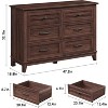 Acekool 6-Drawer Dresser, 47" Wide Storage Cabinet with Removable Legs & Anti-Tip Device, Modern Chest for Bedroom, Living Room - 2 of 4