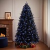 HomeRoots 8' Black Pre Lit Full Fir Christmas Tree - 2 of 4