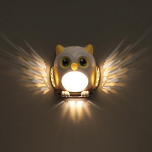 Children’s Bedroom, Living Room, Fridge, Wall + LED Night Light + Motion Sensor, Wing-Opening Effect, USB Rechargeable - 1 of 4