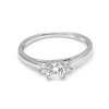 Nina Engagement Ring Womens Sterling Silver 3 Stone Cz Ginger Lyne Collection Size 12 - 4 of 4