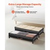 VEVOR Under Bed Storage with Wheels, 36.0 x 18.1 x 7.3 inch, Underbed Containers with Clear Lid,Rolling Under the Bed Storage Bins, 2 Pack,Black - 3 of 4