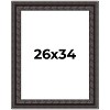 PosterPalooza | 3.5" Wide Ornate Black Picture Frame - UV Acrylic, Foam Board Backing, Hanging Hardware - 2 of 4