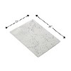 RT Designers Collection Galactic Rabbit Fur Premium Foam Rug 17" x 24" White with Silver Foil - 3 of 4