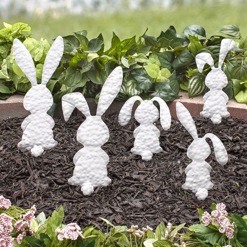 Lakeside Decorative Metal Bunny Garden Stakes For Easter And Spring Decoration Set Of 5 Target