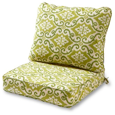 2pc Shoreham Ikat Outdoor Deep Seat Cushion Set - Kensington Garden