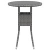 vidaXL 3 Piece Patio Dining Set Poly Rattan Gray - 4 of 4