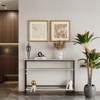 Narrow Console Tables - 2-Tier Sofa Table with Farmhouse Style - Durable and Stable, Perfect for Entryway, Living Room, Bedroom, Hallway, Corridor - 3 of 4
