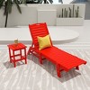 WestinTrends 2 Pieces Poly Outdoor Patio Chaise Lounge Chair with Side Table Set - 2 of 4