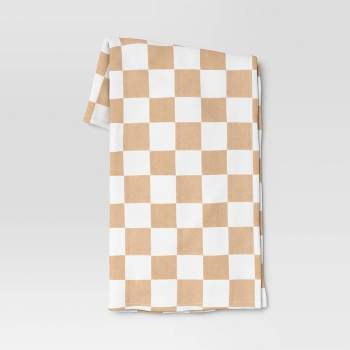 Printed Checkerboard Plush Throw Blanket - Room Essentials™