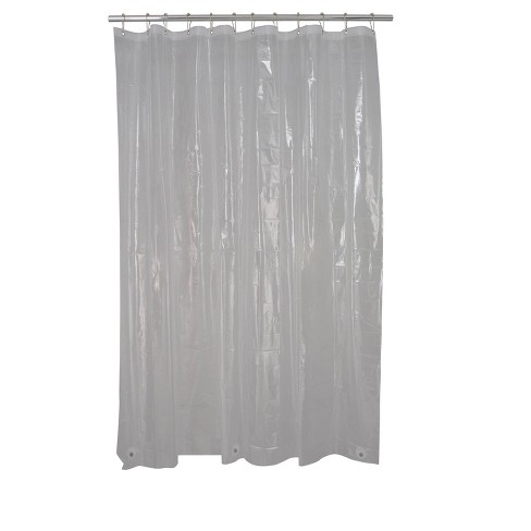 Three Magnets Peva Shower Liner Clear, Shower Curtain Liner With Suction Cups On Sides