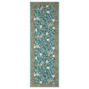 Washable Botanical Farmhouse Living Room Bedroom Rugs, Soft Ultra Thin Floor Carpet for Nursery Dining Room Office - 1 of 4