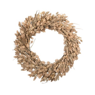 Transpac Natural Fiber 23.62" Brown Spring Bunny Tail Wreath