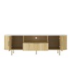 TV Stand for Living Room, Modern TV Consoles with Power Outlet, Entertainment Center w/Door Cabinets & Open Shelves for Living Room, Bedroom - 4 of 4