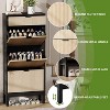 Shoe Storage Cabinet with 3 Flip Drawers & 1 Storage Drawer, 24'' W Narrow Shoe Cabinet with Adjustable Shelf - 4 of 4
