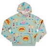 Beavis & Butt-Head Repeat Characters & Logo Long Sleeve Blue Hooded Sweatshirt - 2 of 4