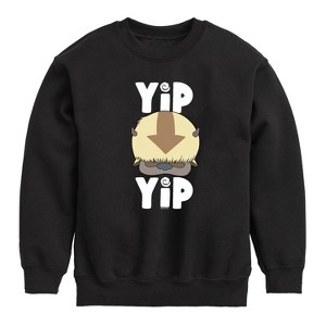 Boys' - Avatar: The Last Airbender - Cute Appa Yip Yip Graphic Long Sleeve Fleece Sweatshirt - 1 of 4