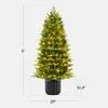 Best Choice Products Pre-Lit Potted Flocked Christmas Tree, Realistic Artificial Décor, w/ Twinkling White & Multi LEDs - 2 of 4