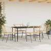 vidaXL 5 Piece Patio Dining Set Brown Poly Rattan Glass - 3 of 4