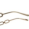 Anna-Kaci Oversized Square Sunglasses with Cutout Chain Link Arms and Glamorous Metal Trim - 3 of 3