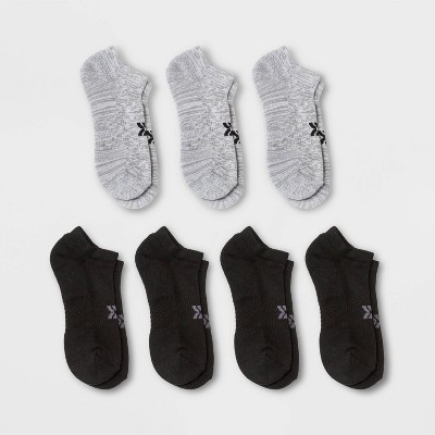 Women's Cushioned 6+1 Bonus Pack Low Cut Athletic Socks - All In Motion™ Heather Gray/Black 4-10