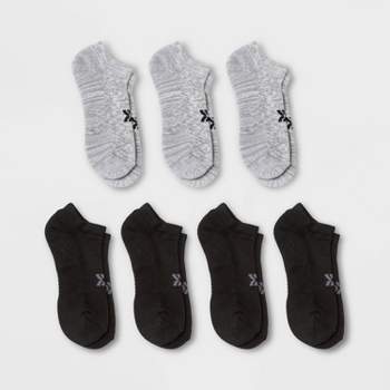 Women's Cushioned 6+1 Bonus Pack Low Cut Athletic Socks - All In Motion™ Heather Gray/Black 4-10