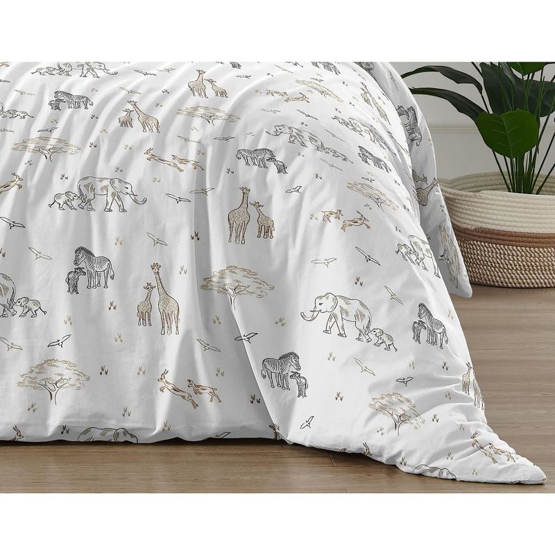 Sweet Jojo Designs Kids' Twin Comforter Bedding Set Serengeti Animals Multicolor 4pc, 6 of 7