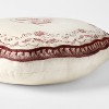 Cream and Burgundy Partridge Pillow - 16"R x 2"D - Threshold™ designed with Studio McGee - 4 of 4
